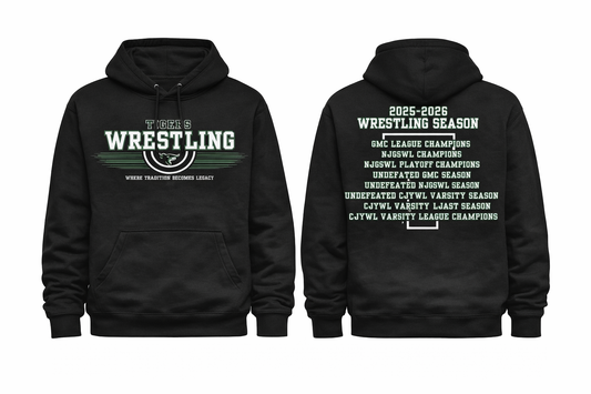 South Plainfield Tigers Wrestling – 2025–2026 ADULT Championship Hoodie